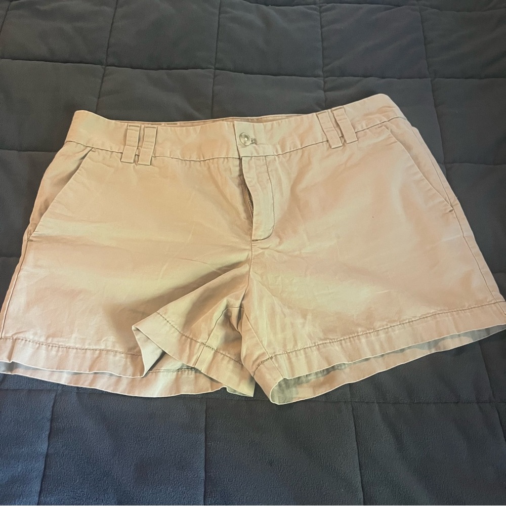 LOFT Tan Bermuda Shorts Classic Cotton Blend